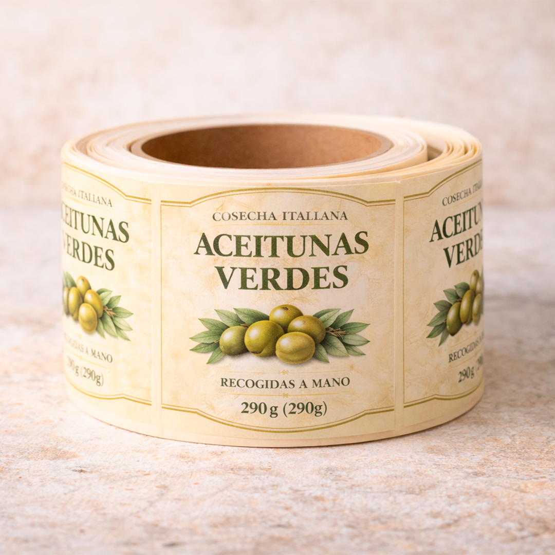 Etiquetas para aceitunas de mesa