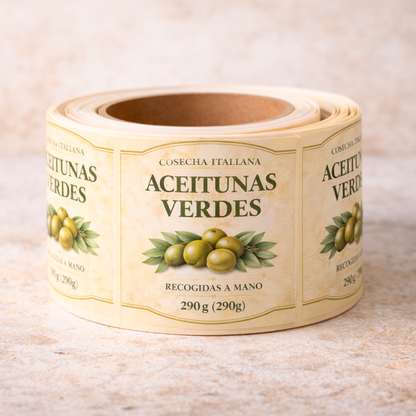 Etiquetas para aceitunas de mesa