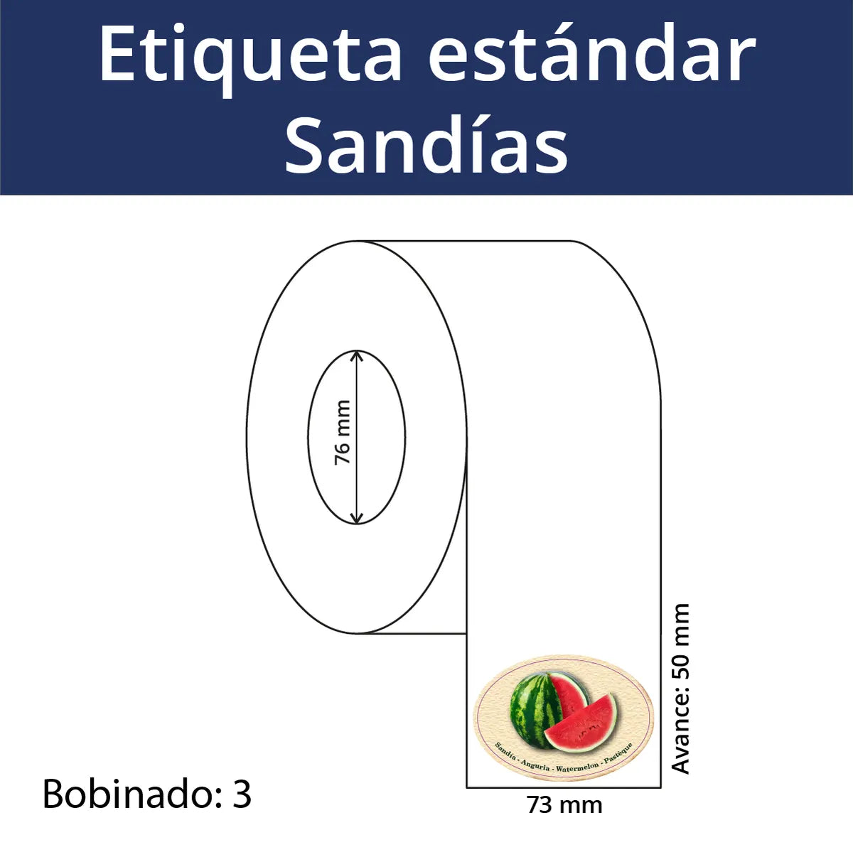 Etiqueta estándar para Sandías-Etiquetaonline