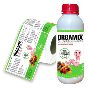 Etiquetas tamaño estándar envases 1 L Personalizadas Tamaño 260X150 Polipropileno blanco