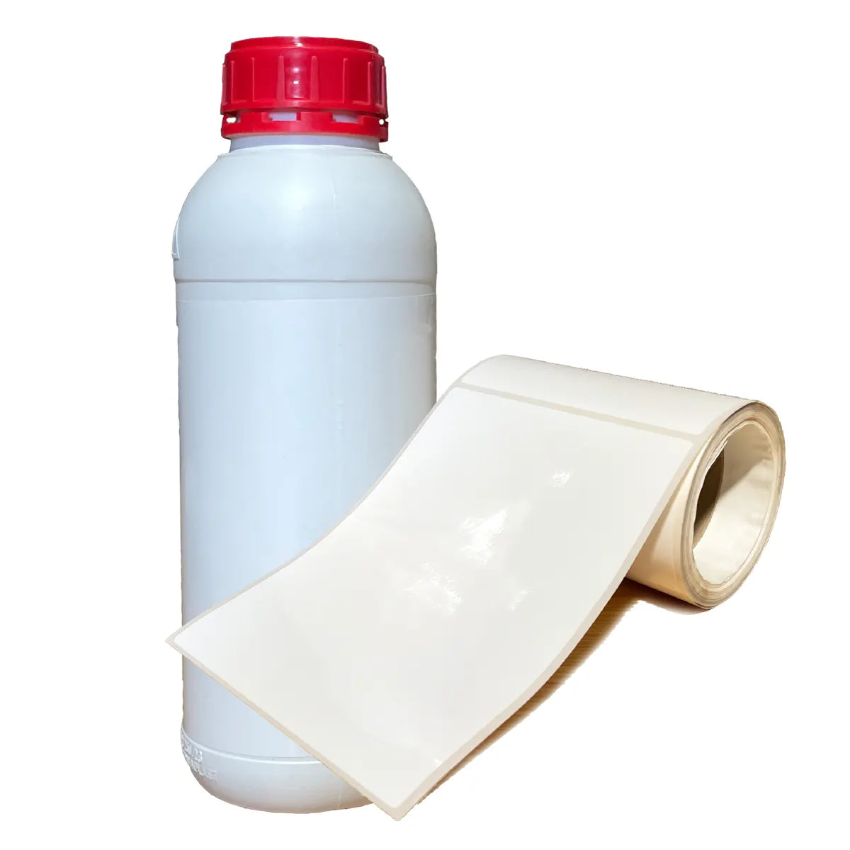 Etiquetas tamaño estándar envases 1 L Personalizadas Tamaño 260X150 Polipropileno blanco-Etiquetaonline