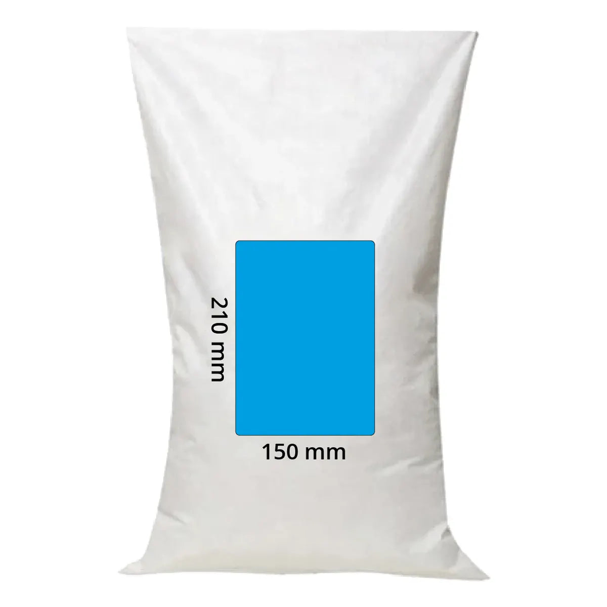 Etiquetas para sacos 25 Kg Personalizadas Tamaño 210X150 Polipropileno blanco-Etiquetaonline