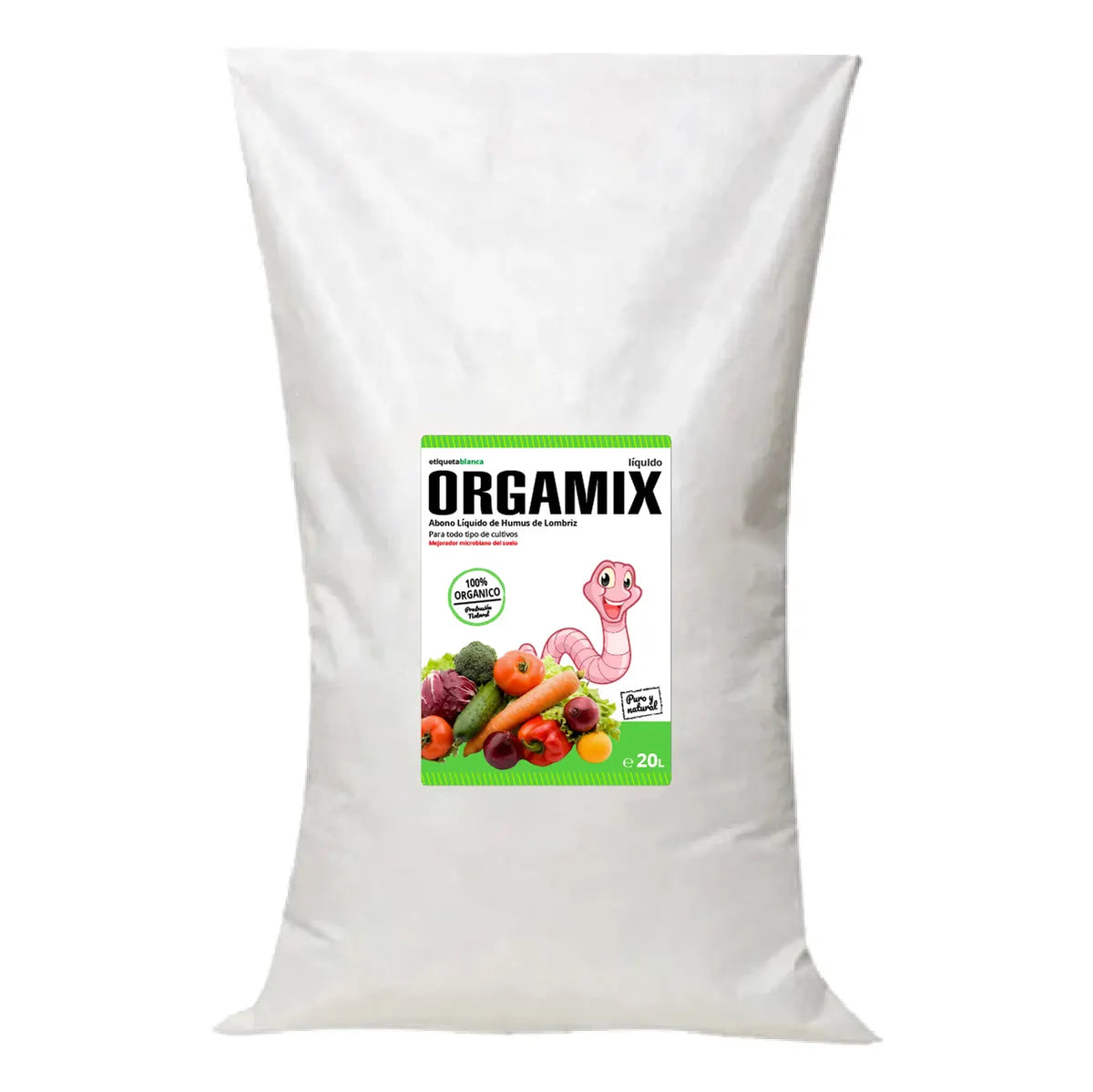 Etiquetas para sacos 25 Kg Personalizadas Tamaño 210X150 Polipropileno blanco-Etiquetaonline